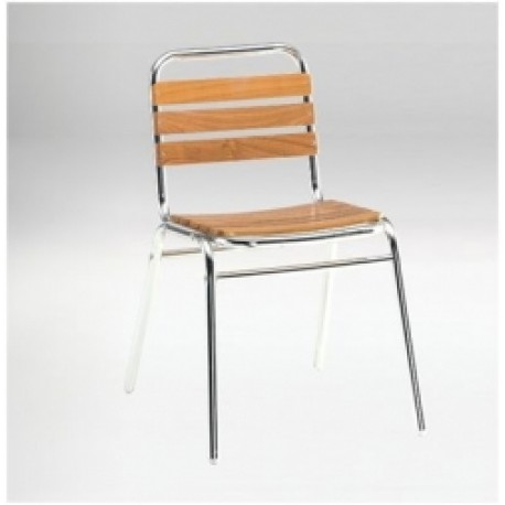 Aluminum wooden chair