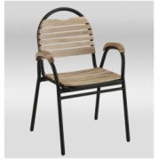 Aluminum wooden chair