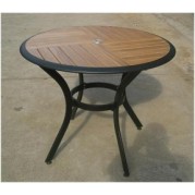 Aluminum wooden table